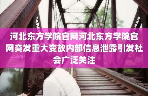 河北东方学院官网河北东方学院官网突发重大变故内部信息泄露引发社会广泛关注