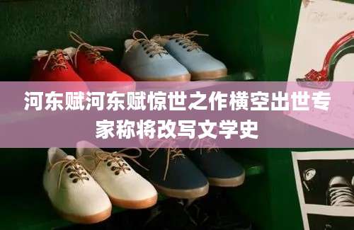 河东赋河东赋惊世之作横空出世专家称将改写文学史