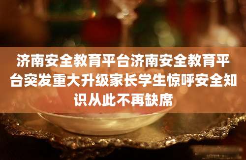 济南安全教育平台济南安全教育平台突发重大升级家长学生惊呼安全知识从此不再缺席