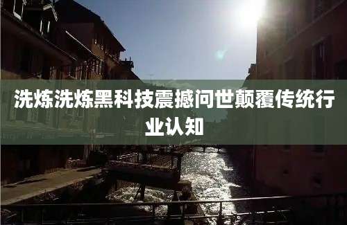 洗炼洗炼黑科技震撼问世颠覆传统行业认知