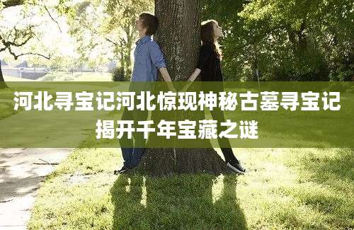 河北寻宝记河北惊现神秘古墓寻宝记揭开千年宝藏之谜
