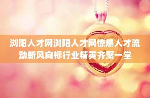 浏阳人才网浏阳人才网惊爆人才流动新风向标行业精英齐聚一堂