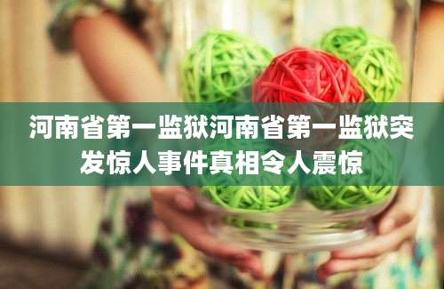 河南省第一监狱河南省第一监狱突发惊人事件真相令人震惊