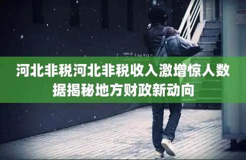 河北非税河北非税收入激增惊人数据揭秘地方财政新动向