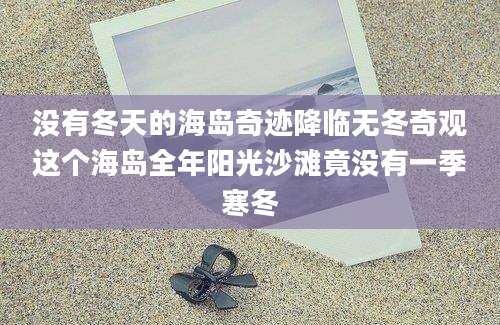 没有冬天的海岛奇迹降临无冬奇观这个海岛全年阳光沙滩竟没有一季寒冬