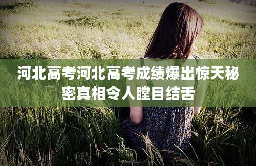 河北高考河北高考成绩爆出惊天秘密真相令人瞠目结舌