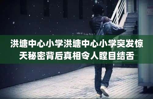 洪塘中心小学洪塘中心小学突发惊天秘密背后真相令人瞠目结舌