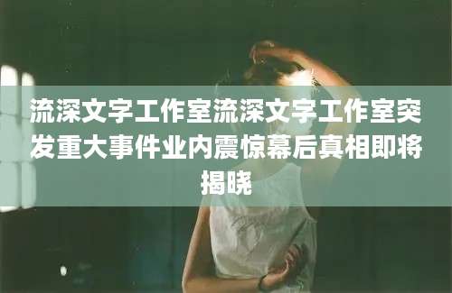 流深文字工作室流深文字工作室突发重大事件业内震惊幕后真相即将揭晓
