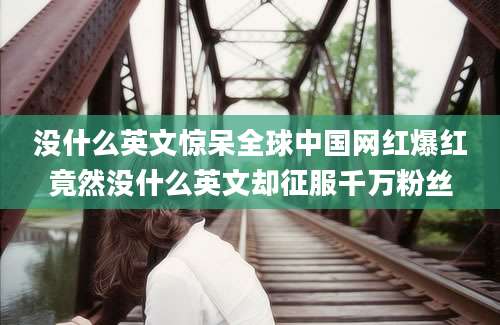 没什么英文惊呆全球中国网红爆红竟然没什么英文却征服千万粉丝