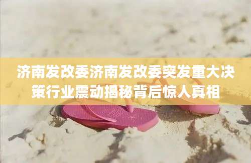 济南发改委济南发改委突发重大决策行业震动揭秘背后惊人真相