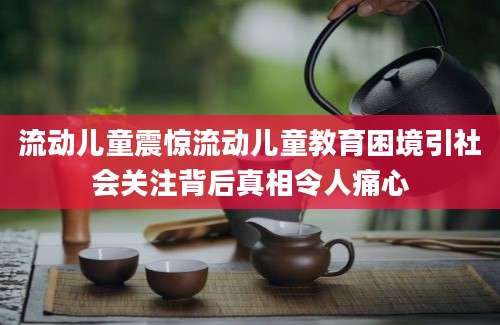 流动儿童震惊流动儿童教育困境引社会关注背后真相令人痛心