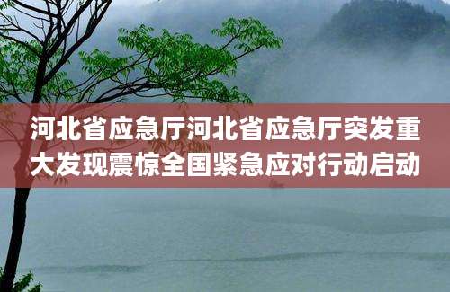 河北省应急厅河北省应急厅突发重大发现震惊全国紧急应对行动启动