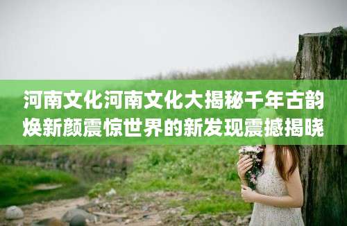 河南文化河南文化大揭秘千年古韵焕新颜震惊世界的新发现震撼揭晓