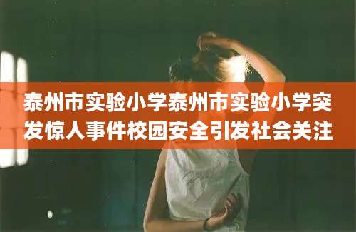 泰州市实验小学泰州市实验小学突发惊人事件校园安全引发社会关注
