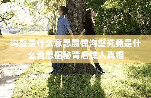 沟壑是什么意思震惊沟壑究竟是什么意思揭秘背后惊人真相