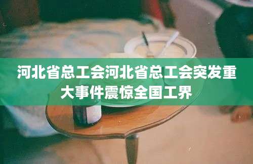 河北省总工会河北省总工会突发重大事件震惊全国工界
