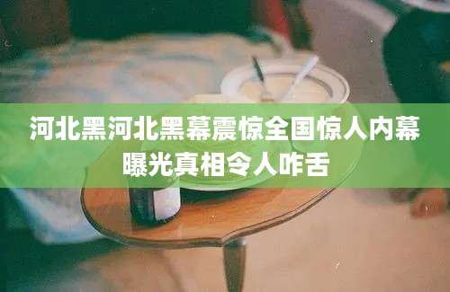 河北黑河北黑幕震惊全国惊人内幕曝光真相令人咋舌