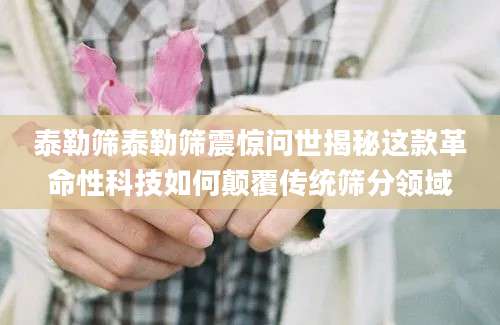 泰勒筛泰勒筛震惊问世揭秘这款革命性科技如何颠覆传统筛分领域