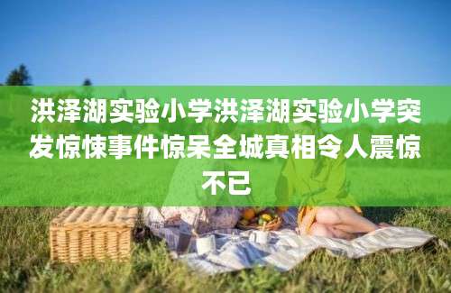 洪泽湖实验小学洪泽湖实验小学突发惊悚事件惊呆全城真相令人震惊不已