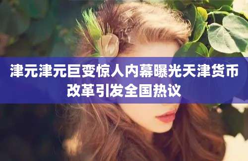 津元津元巨变惊人内幕曝光天津货币改革引发全国热议