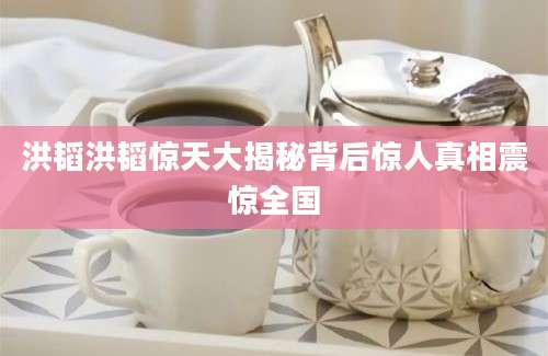洪韬洪韬惊天大揭秘背后惊人真相震惊全国