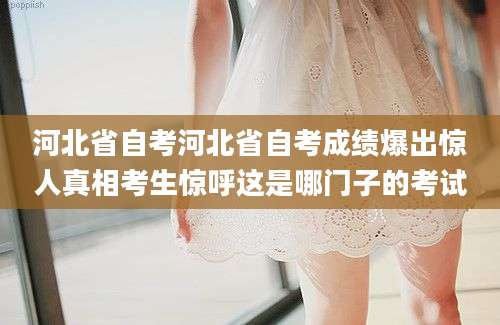河北省自考河北省自考成绩爆出惊人真相考生惊呼这是哪门子的考试
