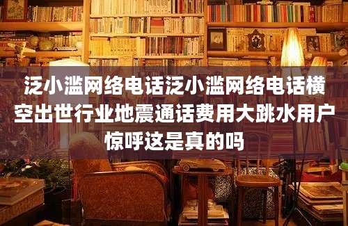 泛小滥网络电话泛小滥网络电话横空出世行业地震通话费用大跳水用户惊呼这是真的吗