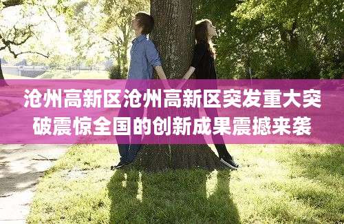 沧州高新区沧州高新区突发重大突破震惊全国的创新成果震撼来袭