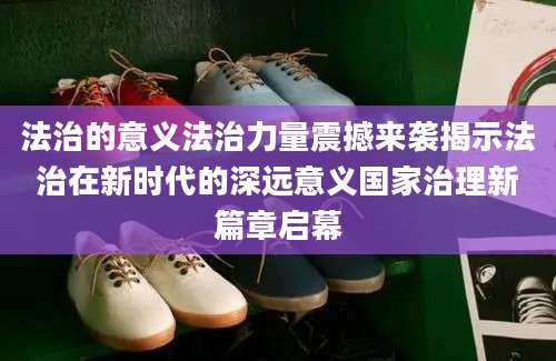 法治的意义法治力量震撼来袭揭示法治在新时代的深远意义国家治理新篇章启幕