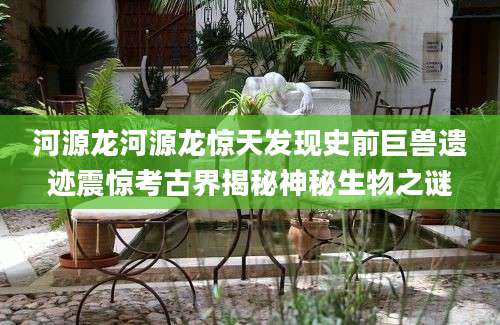 河源龙河源龙惊天发现史前巨兽遗迹震惊考古界揭秘神秘生物之谜