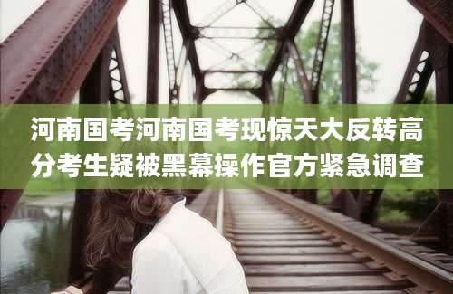 河南国考河南国考现惊天大反转高分考生疑被黑幕操作官方紧急调查