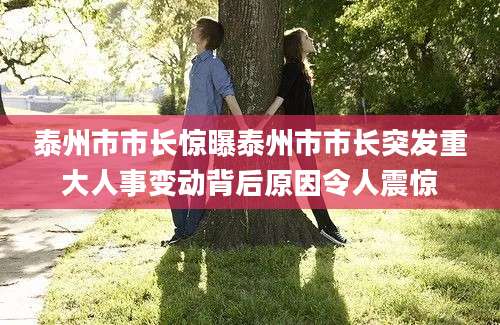 泰州市市长惊曝泰州市市长突发重大人事变动背后原因令人震惊