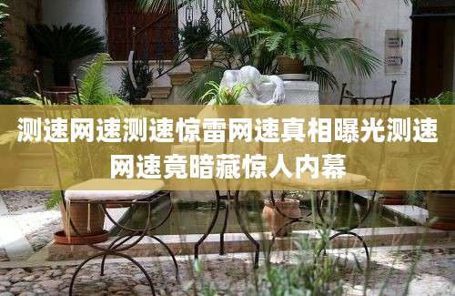 测速网速测速惊雷网速真相曝光测速网速竟暗藏惊人内幕
