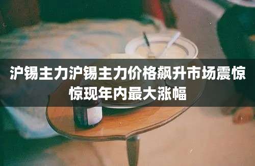 沪锡主力沪锡主力价格飙升市场震惊惊现年内最大涨幅