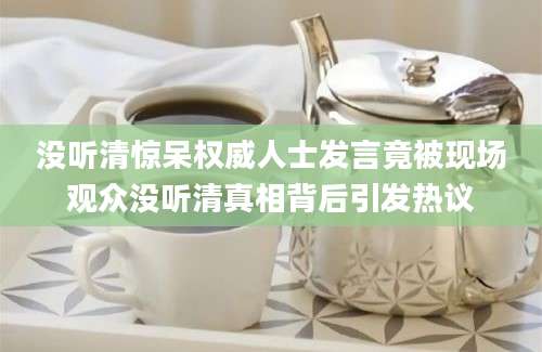 没听清惊呆权威人士发言竟被现场观众没听清真相背后引发热议