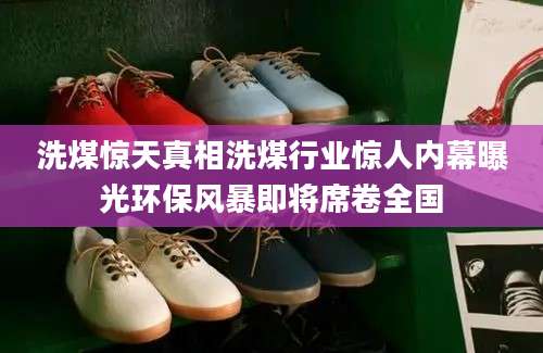 洗煤惊天真相洗煤行业惊人内幕曝光环保风暴即将席卷全国
