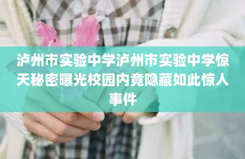 泸州市实验中学泸州市实验中学惊天秘密曝光校园内竟隐藏如此惊人事件
