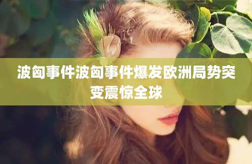 波匈事件波匈事件爆发欧洲局势突变震惊全球