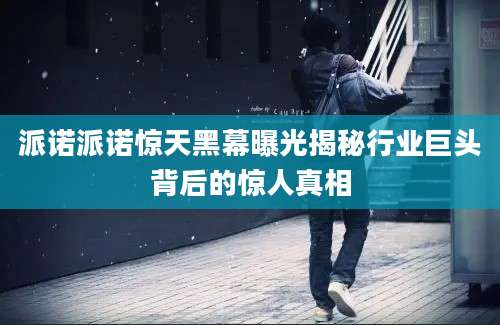 派诺派诺惊天黑幕曝光揭秘行业巨头背后的惊人真相